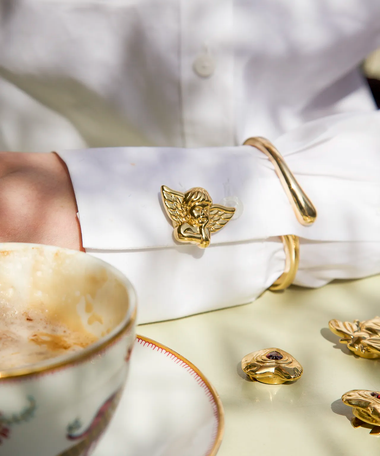 Button Jewelry Cherub