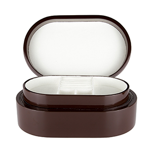 Brunt smyckeskrin från misou i trä