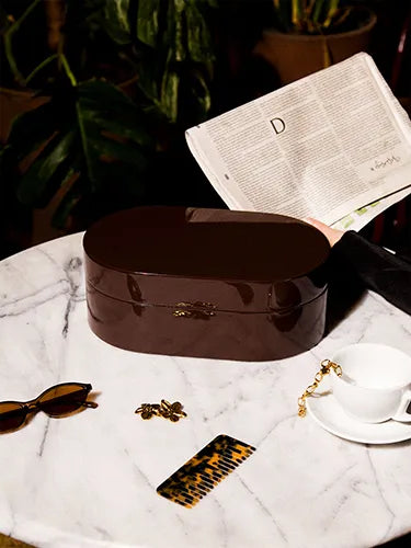 Stort smyckeskrin i trä från misou